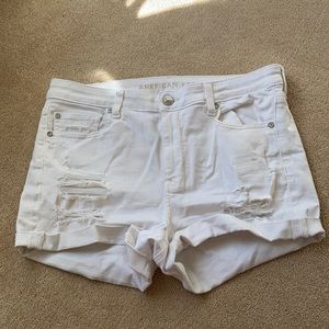 American Eagle White Jean Shorts